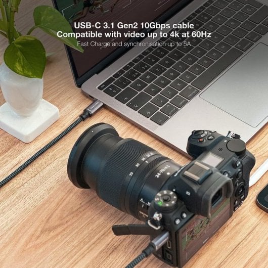 Nanocable Cable USB-C 3.1 Macho/Macho 50cm Gris/Negro