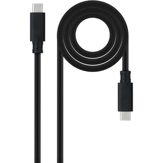 Câble USB-C Nanocable 10.01.4100 0,5 m 100 W 10 Gbps Noir Vidéo 4K 60Hz