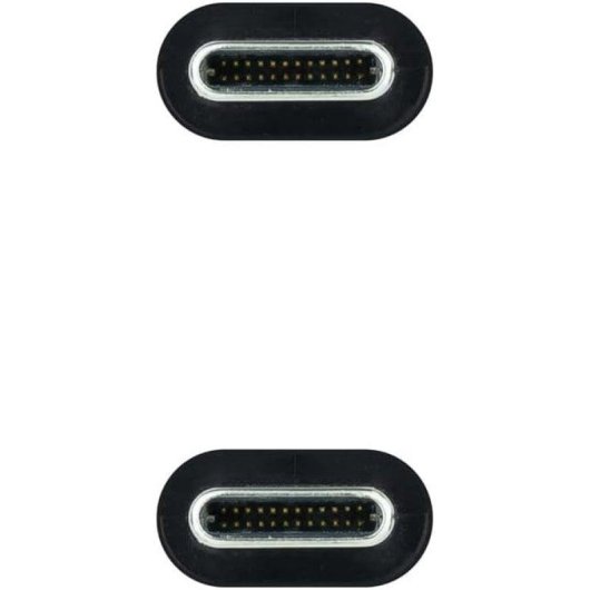 Câble USB-C Nanocable 10.01.4100 0,5 m 100 W 10 Gbps Noir Vidéo 4K 60Hz