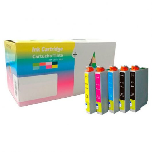 Inkpro Cartucho de Tinta Compatible con Epson T1631XL/T1632XL/T1633XL/T1634XL Negro/Tricolor Pack 5