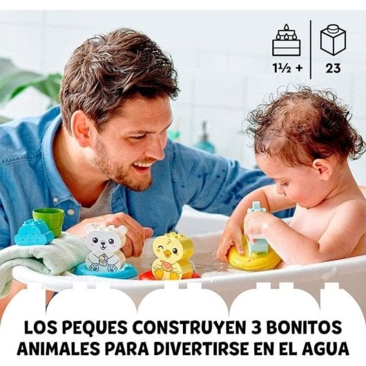 Badespielzeug Lego Duplo 10965 Tierzug Schwimmend 14-teilig für Kleinkinder