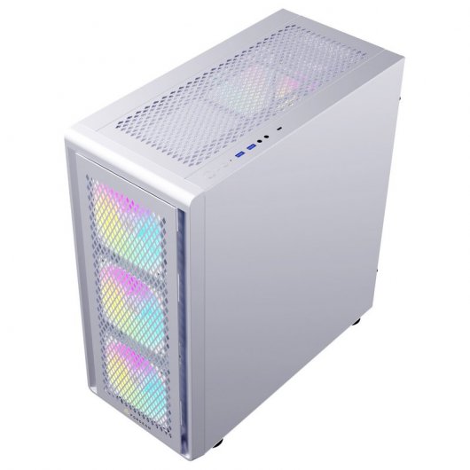 Forgeon Mithril ARGB Torre ATX Negra – Boîtier PC Mesh Avec Ventilation ARGB