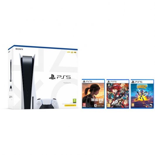 Sony PlayStation 5 + The Last Of Us Part I + Persona 5 Royal + Destroy all Humans 2: Reprobed