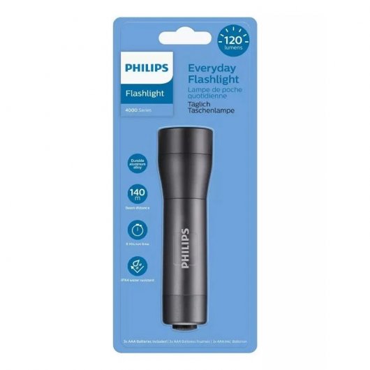 Philips SFL4000T/10 Linterna LED con 3 Pilas AAA 120 Lúmenes