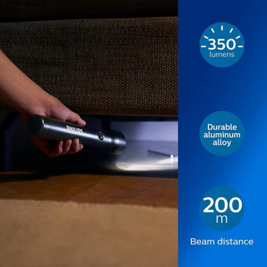 Philips SFL4003T/10 Lampe de poche LED avec 6 piles AA 350 lumens