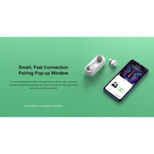 Casque Bluetooth blanc QCY T1C
