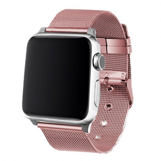 Cinturino in metallo rosa freddo per Apple Watch serie 1/2/3/4/5/6/7/SE 38/40/41 mm