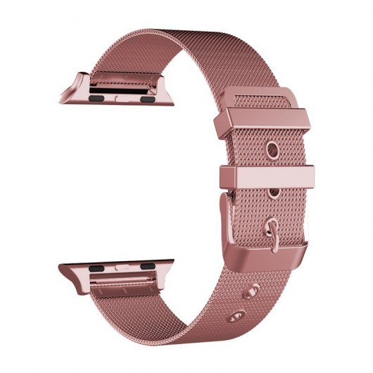 Cinturino in metallo rosa freddo per Apple Watch serie 1/2/3/4/5/6/7/SE 38/40/41 mm