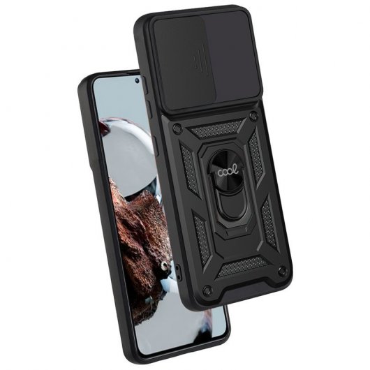 Cool Funda Hard Ring Negra para Xiaomi 12T / 12T Pro