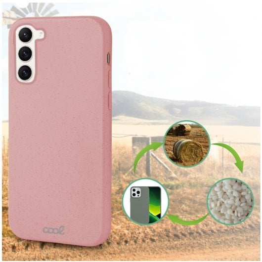 Custodia eco biodegradabile rosa freddo per Samsung S916 Galaxy S23 Plus