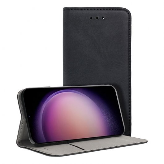 Cool Funda Flip Cover Liso Negra para Samsung S916 Galaxy S23 Plus