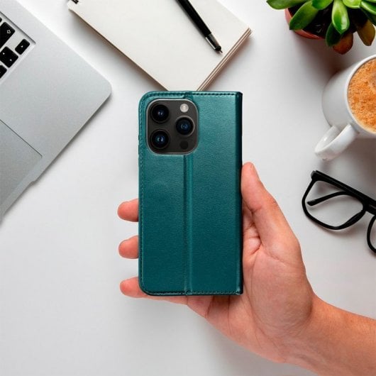 Cool Funda Flip Cover Liso Verde para Samsung S916 Galaxy S23 Plus