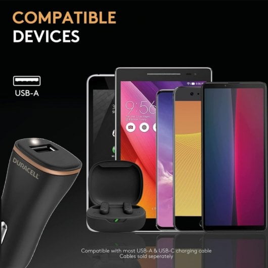 Duracell DR6030A Autoladegerät 1xUSB 12W Schwarz