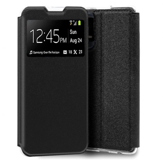 Cool Funda Flip Cover Liso Negra para TCL 405