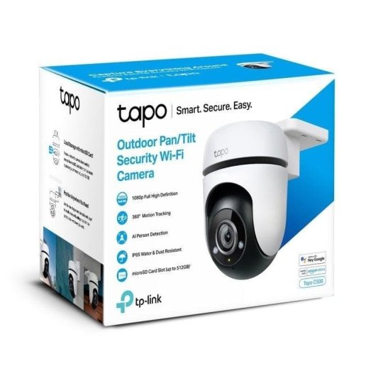 Câmera de vigilância TP-Link Tapo C500 FullHD Visão Noturna Externa IA Áudio Bidirecional Controle por Voz