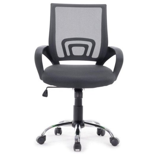 Chaise de bureau Equip 651014 Mesh ergonomique gris base chromée