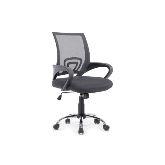 Chaise de bureau Equip 651014 Mesh ergonomique gris base chromée