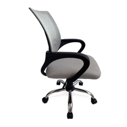 Bürostuhl Equip 651015 Mesh Grau Ergonomisch Atmungsaktiv Chrombasis