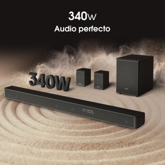 Hisense Barra de Sonido 5.1 con Subwoofer y Altavoces Inalámbricos Dolby Atmos Bluetooth 5.0 340W