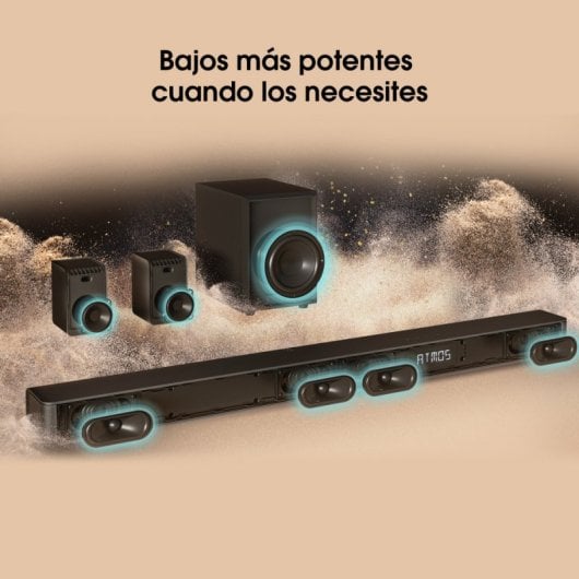 Hisense Barra de Sonido 5.1 con Subwoofer y Altavoces Inalámbricos Dolby Atmos Bluetooth 5.0 340W