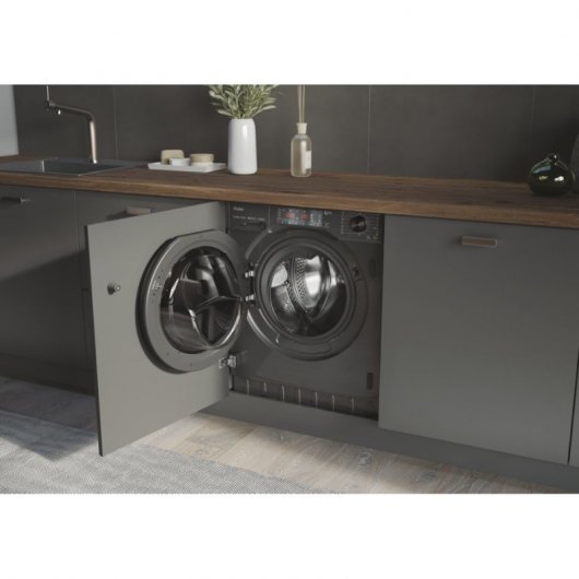 Haier HWQ90B416FWBR Máquina de Lavar Roupa Encastrável 9Kg A