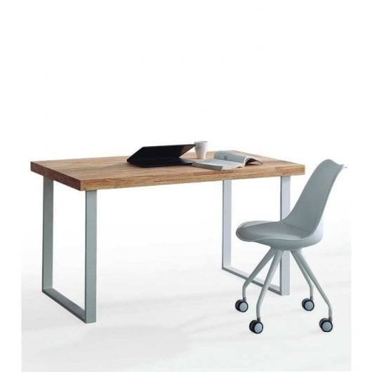 Home Heavenly Darek Mesa de Estudio Estilo Industrial Roble/Blanco