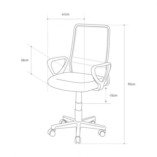 Home Heavenly Maya Silla de Oficina Giratoria Turquesa