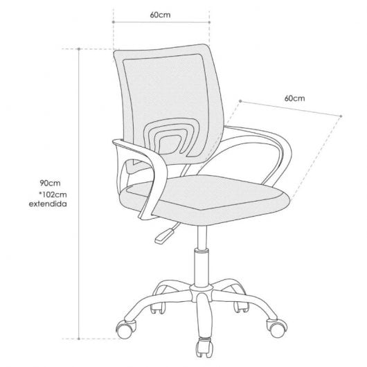 Home Heavenly Vera Silla Giratoria de Escritorio Juvenil Azul