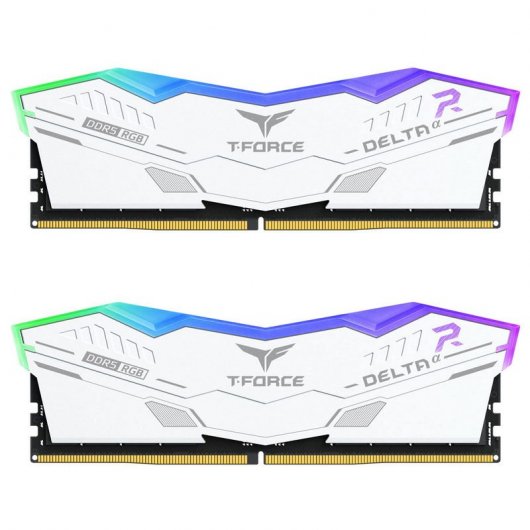 Team Group T-Force Delta Alpha DDR5 RGB 6000MHz PC5-48000 32GB 2x16GB CL38 Brancas AMD EXPO