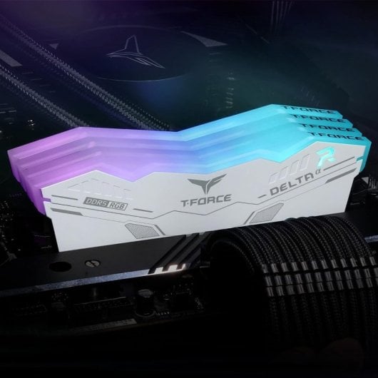 Team Group T-Force Delta Alpha DDR5 RGB 6000MHz PC5-48000 32GB 2x16GB CL38 Brancas AMD EXPO