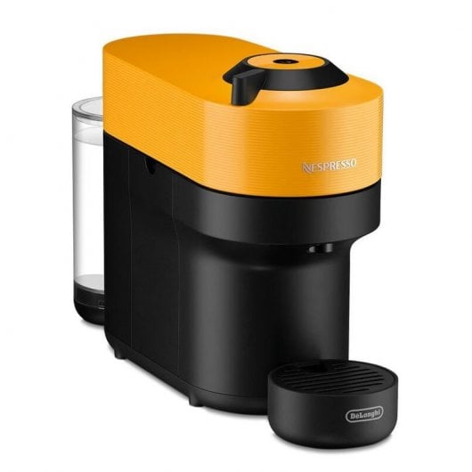Machine à café Nespresso DeLonghi Vertuo Pop, poignée jaune
