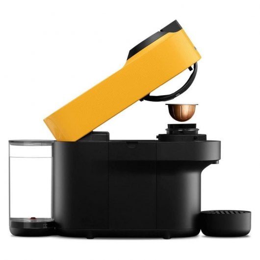 Machine à café Nespresso DeLonghi Vertuo Pop, poignée jaune