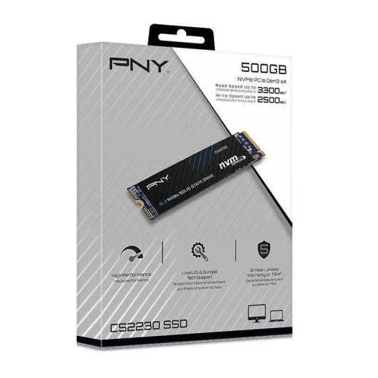 Disco Duro PNY CS2230 500GB SSD M.2 NVMe 3300MB/s + 3D NAND