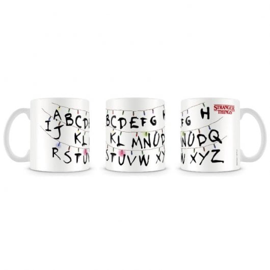 Caneca de cerâmica pirâmide Stranger Things Luzes