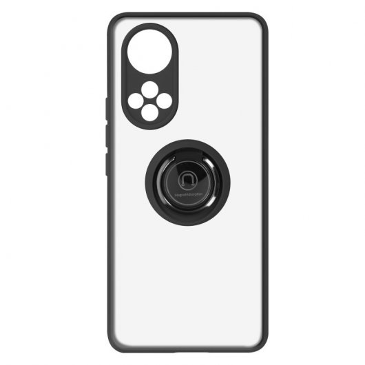 Avizar Funda Dos Materiales con Soporte de Anillo Metálico Negro para Honor 50 / Huawei Nova 9