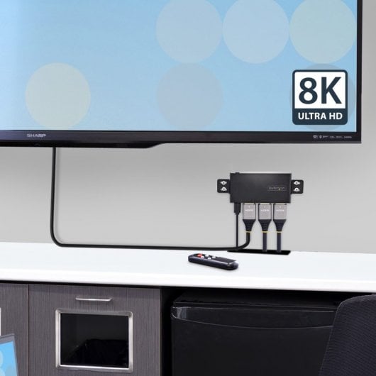StarTech Switch Comutador HDMI 2 Portas 8K com Seletor HDMI 2.1 UHD 4K a 120Hz/8K a 60Hz HDR10+