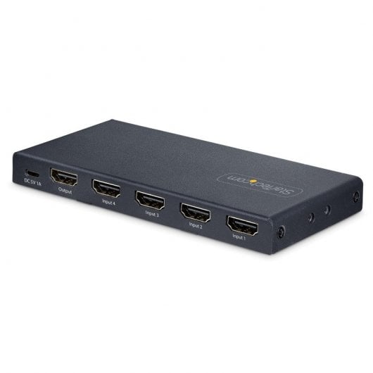 StarTech.com Switch HDMI 8K a 4 porte - Switcher HDMI 2.1 4K 120Hz HDR10+, 8K 60Hz UHD, Commutatore HDMI 4 In 1 - Commutazione automatica/manuale delle sorgenti - Switch con alimentatore e telecomando inclusi