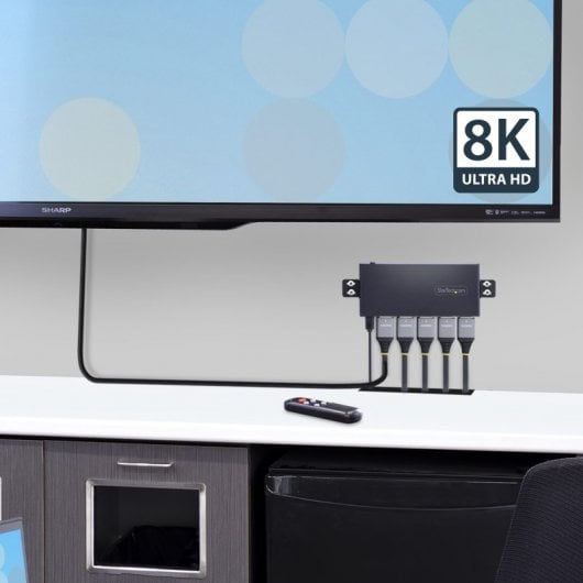 StarTech Switch Conmutador HDMI 4 Puertos 8K 60Hz con Switch Selector HDMI 2.1 4K 120Hz HDR10+ UHD