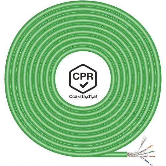 Aisens A146-0668 Spulennetzwerkkabel Cat.7 RJ45 S/FTP AWG23 LSZH CPR CCA 500 m Grün