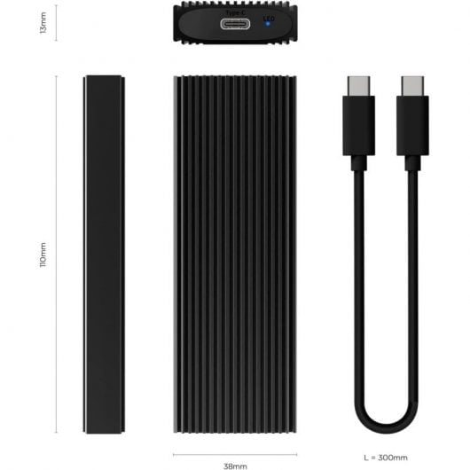 Aisens Carcasa SSD M.2 NVMe USB 3.2 Gen2 Negra