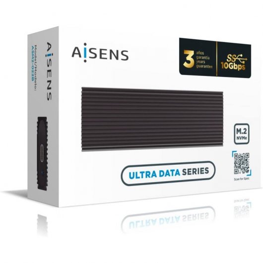 GRAUGEAR Custodia Esterna M.2 NVMe SSD G-M201-AC-10G - USB 3.2 Gen 2 10Gbps, Raffreddamento A Dissipatore, IP66, Alluminio, Per SSD 2280-2230