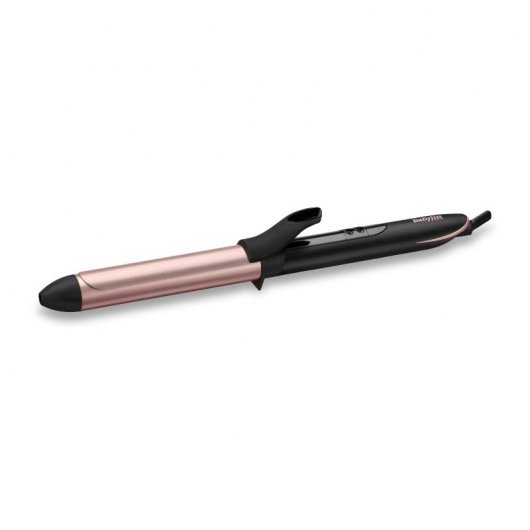 BaByliss Rose-Quarz Curling Tong 25mm Rizador de Pelo Negro/Oro Rosa