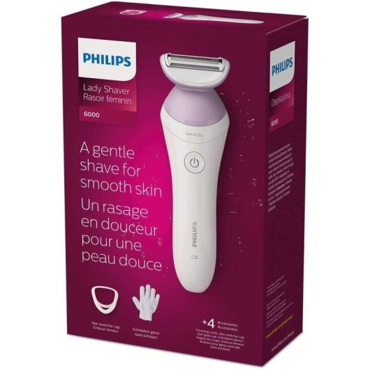 Damenrasierer Philips Lady Shaver Series 6000 Kabellos 1 Aufsatz Wet & Dry