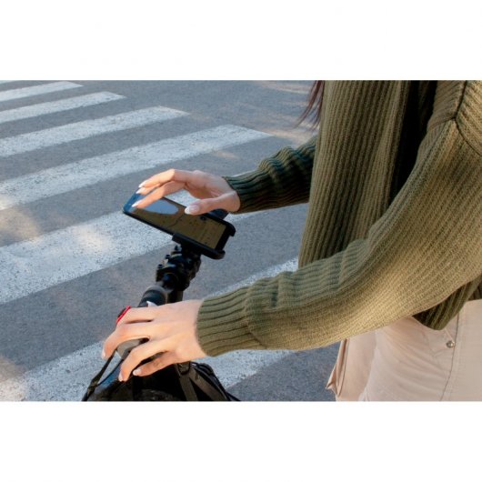 CoolBox Coolrider Soporte de Patinete/Bicicleta Giratorio para Smartphone Negro