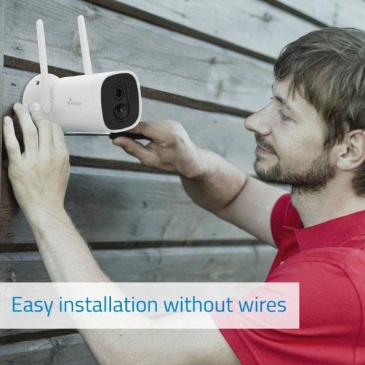 Câmera de vigilância Nivian NVS-IPC-06-BAT FullHD Visão Noturna Interno e Externo Controle por Voz Áudio Bidirecional