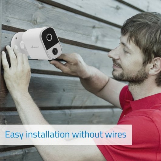 Nivian Cámara de Vigilancia WiFi FullHD con Batería de 5200mAh Blanca + Panel Solar 5V 3W
