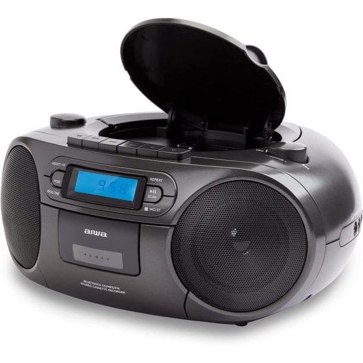 Aiwa BBTC-550BK Radio CD Bluetooth/USB/AUX/cassetta nera