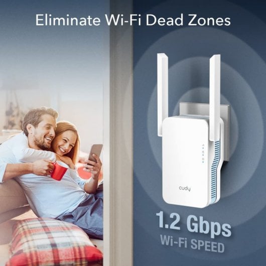 Cudy RE1200 AC1200 Dualband Wi-Fi 6 Range Extender