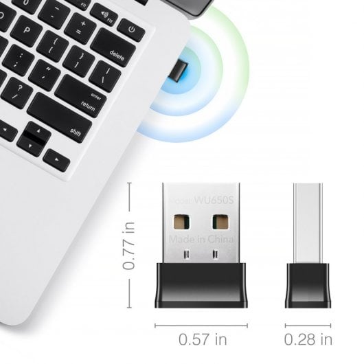 Cudy WU650 Adaptador USB Wi-Fi de Doble Banda de 650 Mbps
