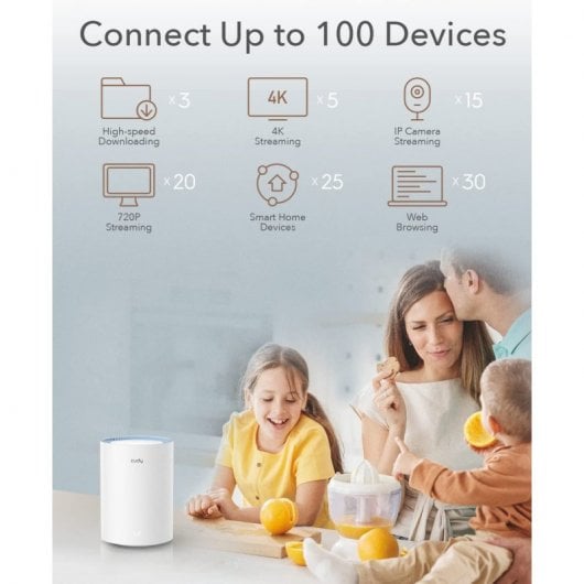 Cudy M1200 Lot de 3 systèmes Wi-Fi maillés double bande AC1200